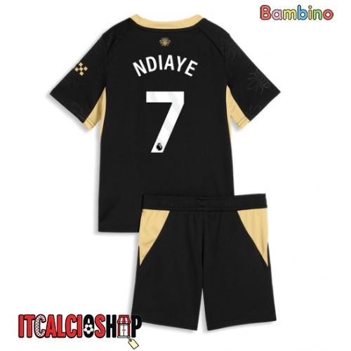 Manchester City Iliman Ndiaye #7 Seconda Maglia Bambino 2026-27 Manica Corta (+ Pantaloni corti)
